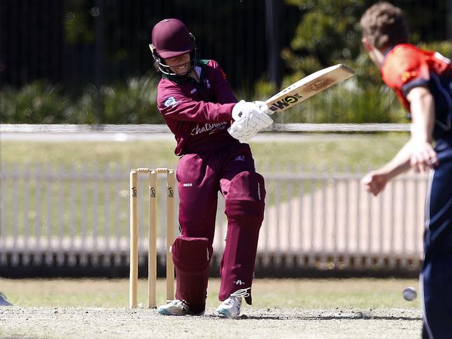 Trystan Kennedy lifts the run rate. Picture: John Appleyard