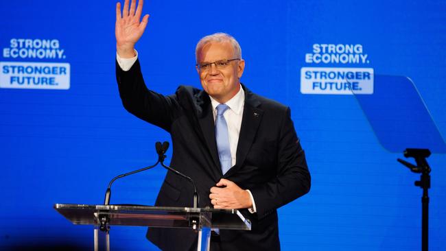 Scott Morrison at the Coalition Campaign Launch. Picture: Jason Edwards