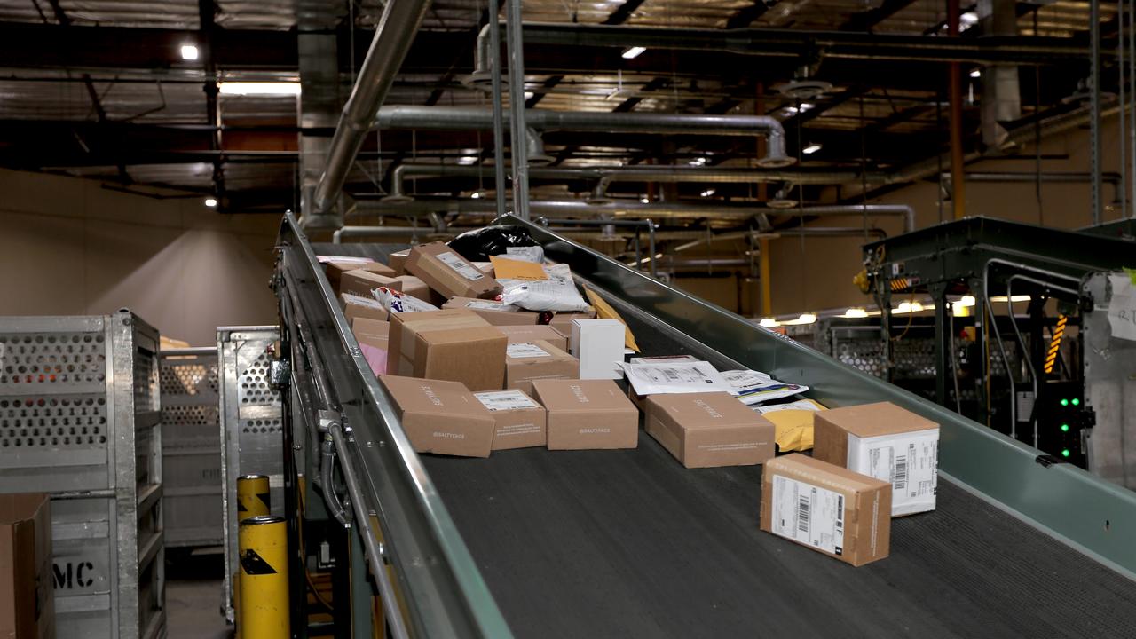 The search for illegal contraband entering the United States at San Pedro Port. This is the interior of a warehouse and the X-ray machine. Picture: Coleman-Rayner