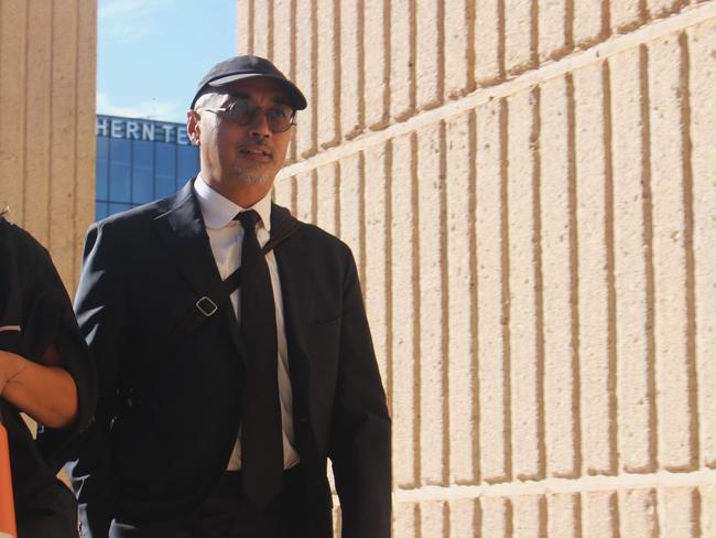 Lawyer for the Walker, Lane and Robertson families Andrew Boe outside the Alice Springs Local Court on Thursday. Picture: Jason Walls