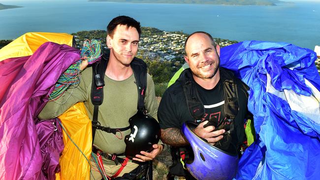 Far North Queensland Paragliding Club is looking for council approval to use Castle Hill as a launch zone. Shaun Luke and Andrew Mills