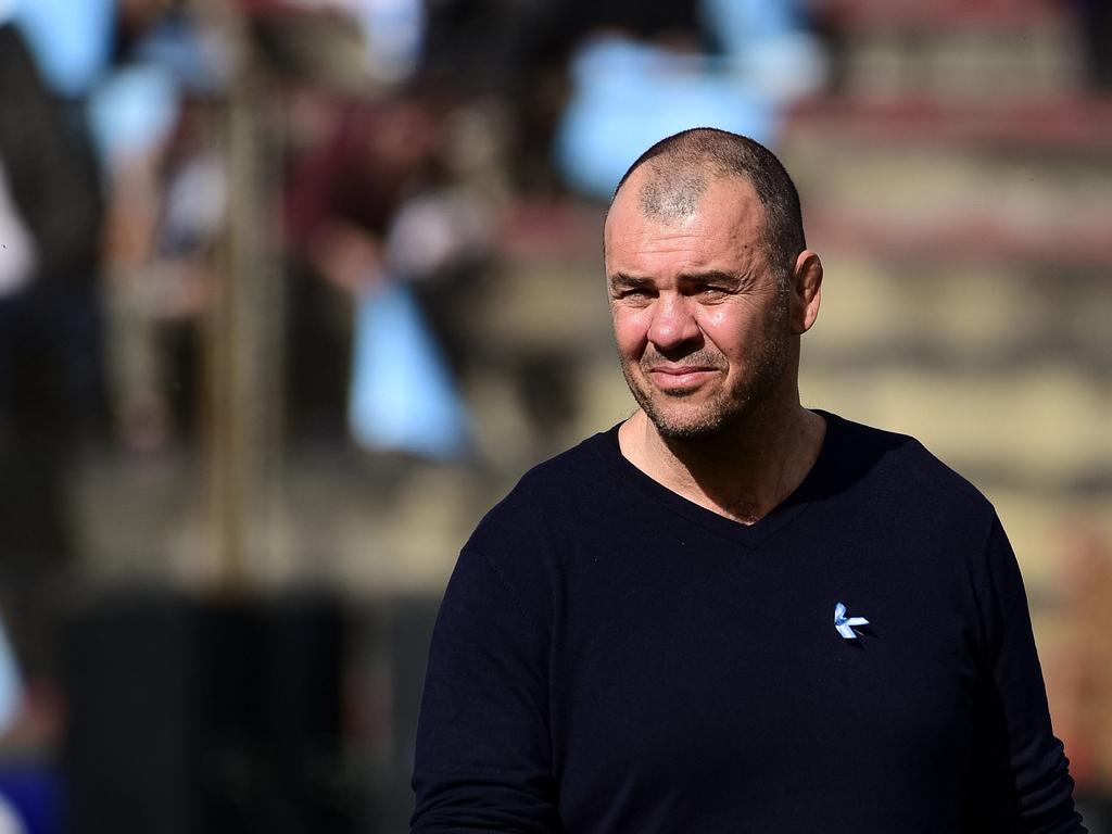 ArgentinaÂ´s head coach, Australian Michael Cheika, is seen before the international rugby union test match against Scotland, at the Padre Ernesto Martearena Stadium, in Salta, Argentina, on July 9, 2022. (Photo by Pablo Gasparini / AFP)