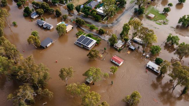 Flooded homes in Rochester. Picture: Getty Images