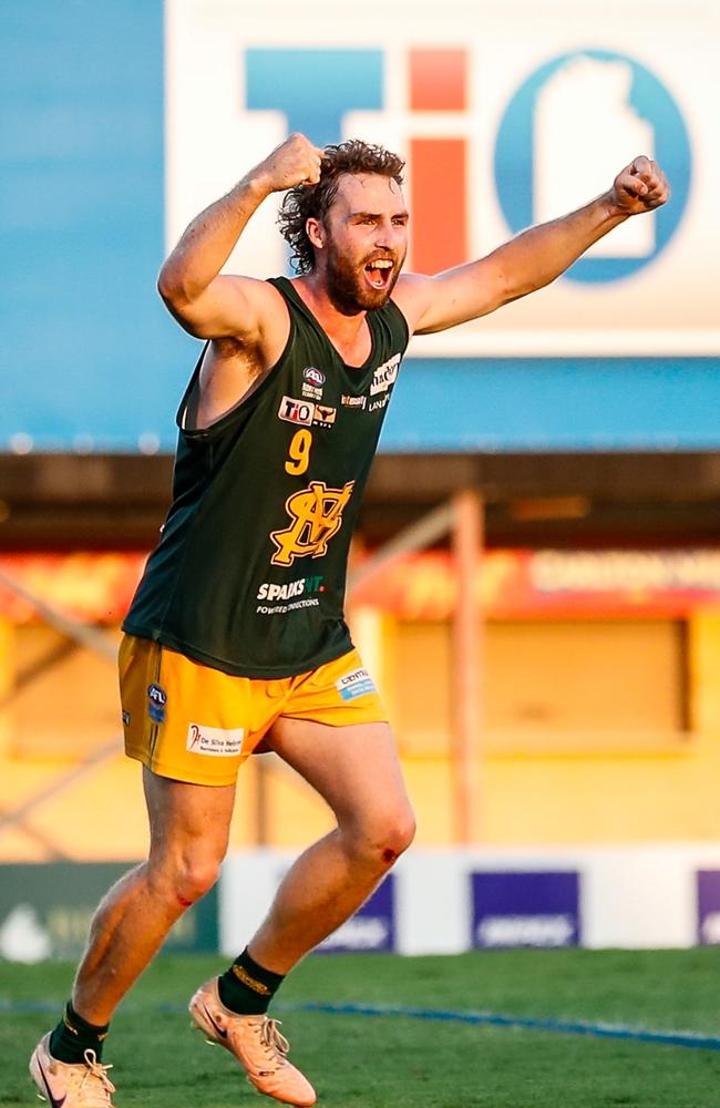 St Mary's captain Dylan Landt won his second NTFL Nichols medal. Picture: Celina Whan / AFLNT Media