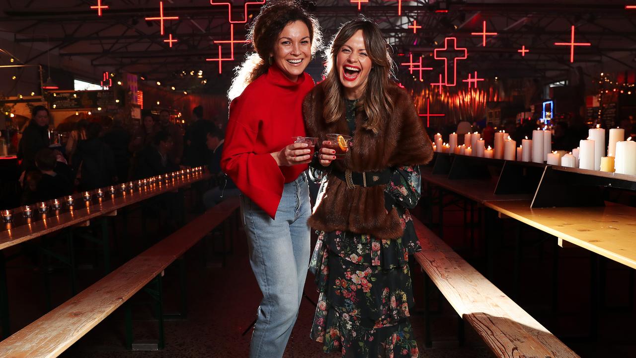 Dark Mofo 2019. Felicity Williams and Chanel Parratt of Hobart. Opening night of Winter Feast at PW1. Picture: NIKKI DAVIS-JONES