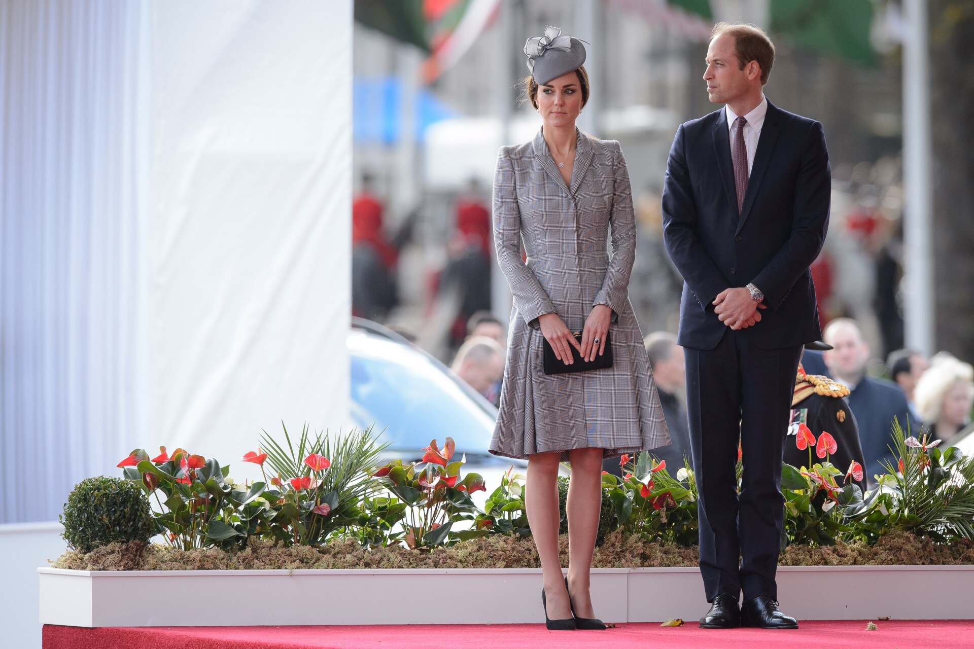 <h3>October 21, 2014</h3><p>Kate and William at the ceremonial welcome ceremony for Singapore's President.</p>