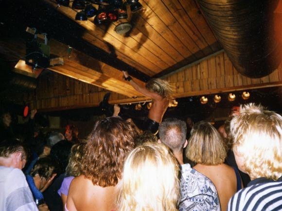 Jeffrey Hoad in Kings of the Sun at the Pink Elephant Bar, which later became the Titanium Bar and then Helm Bar, in Surfers Paradise.