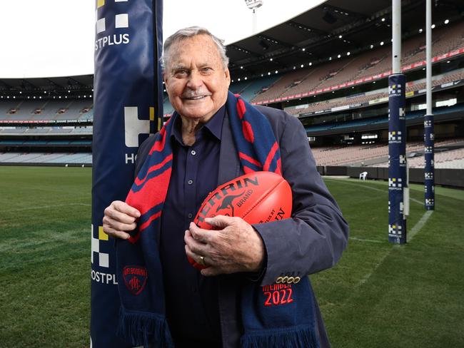 Ron Barassi’s career statistics would take most of this page. Picture: David Caird