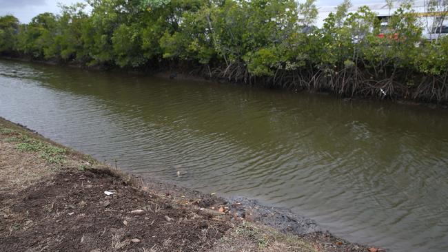 Smiths Creek at Bungalow, where a bus driver was rescued from his sinking vehicle. PICTURE: BRENDAN RADKE.