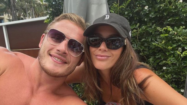 George Burgess with wife Joanna in January 2022. Picture: Instagram