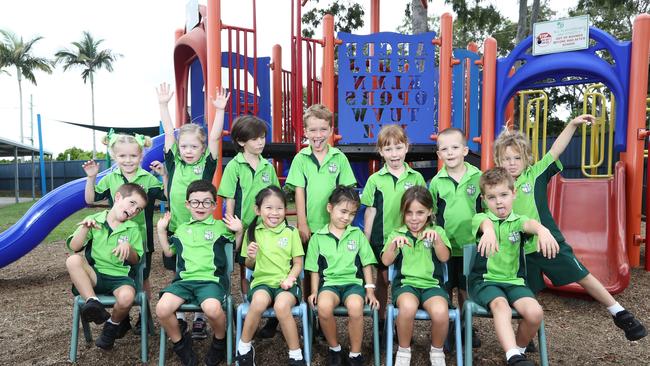 Coombabah SS MFY21 - Class E . PREP E BACK ROW (L-R): Madilyn Ashley, Mattia McDermott, Kaden Gallagher, Markus Crimean, Lucy Pelgrave, Brody Mackenzie, Indi Hearn FRONT ROW (L-R): Chaz Doon, Noa Ham, Mia Sun, Mia Besley, Azalea Salerno, Spencer Davey Photograph : Jason O'Brien