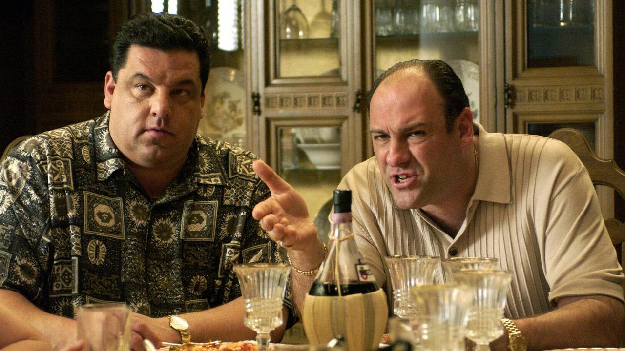 Schirripa as Bobby and James Gandolfini in a scene from The Sopranos.