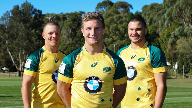Mack Mason, James Tuttle and Maclean Jones will start for Australia. Photo: ARU Media.