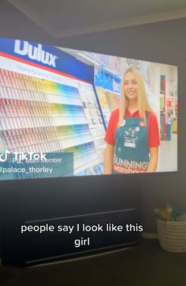 Viral 'Bunnings girl' reveals herself. Picture: TikTok