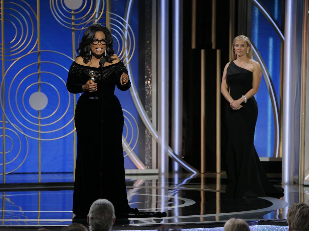 Oprah Winfrey accepts the 2018 Cecil B. DeMille Award during the 75th Annual Golden Globe Awards at The Beverly Hilton Hotel on January 7, 2018 in Beverly Hills, California. Picture: Getty