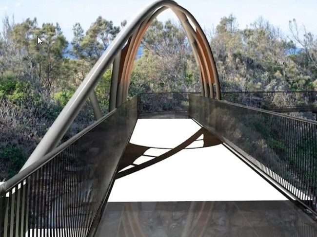 Artists impression of the wheelchair access bridge, which was knocked on the head.