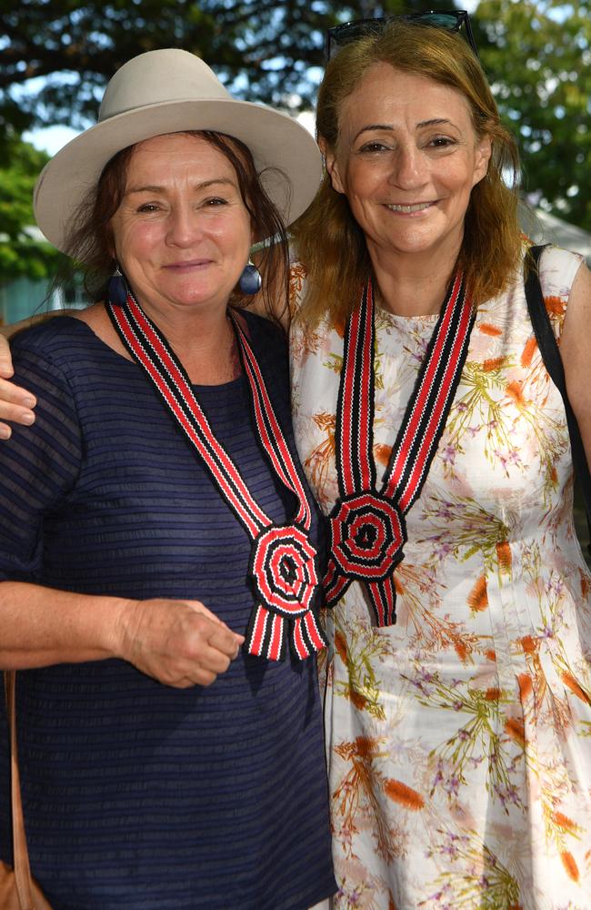 Division 1 incumbent councillor Margie Ryder and incumbent mayor Jenny Hill at the 2023 Filipino Festival at Riverway. Picture: Evan Morgan