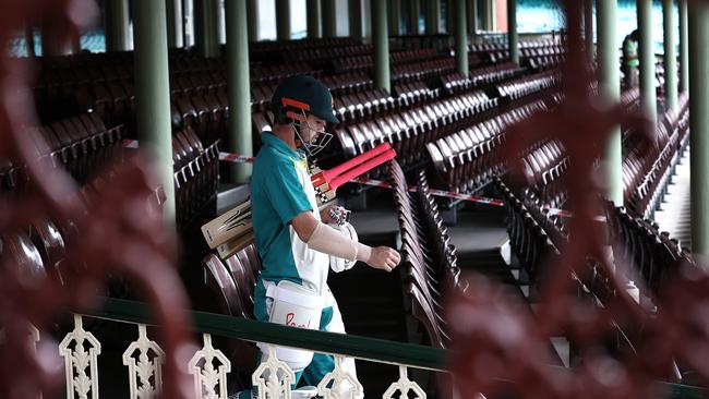 Australian player Travis Head at the SCG for a nets session today. Picture: Ryan Pierse/Getty Images