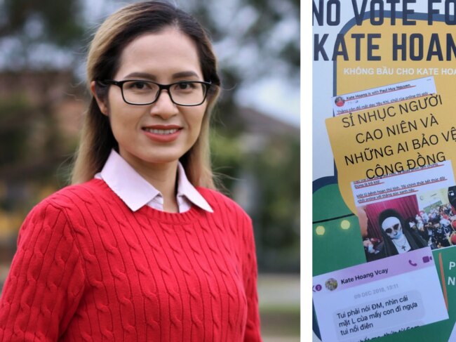 Cabramatta independent candidate Kate Hoang has been targeted by flyers.