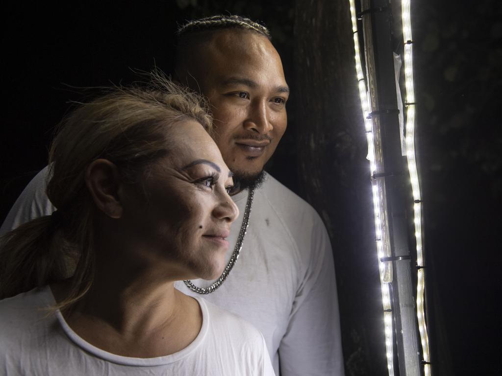 Terissa Sialeipata and Fomai Su'a. Opening of Toowoomba's Christmas Wonderland in Queens Park. Saturday, December 4, 2021. Picture: Nev Madsen.