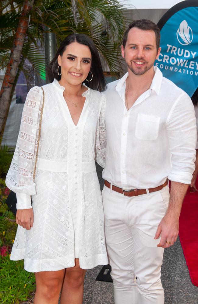 Tamara Hage and Lloyd Stanger at Mantra Mackay for a Touch of Teal Soiree Trudy Crowley Foundation fundraising event 2022 Picture: Michaela Harlow