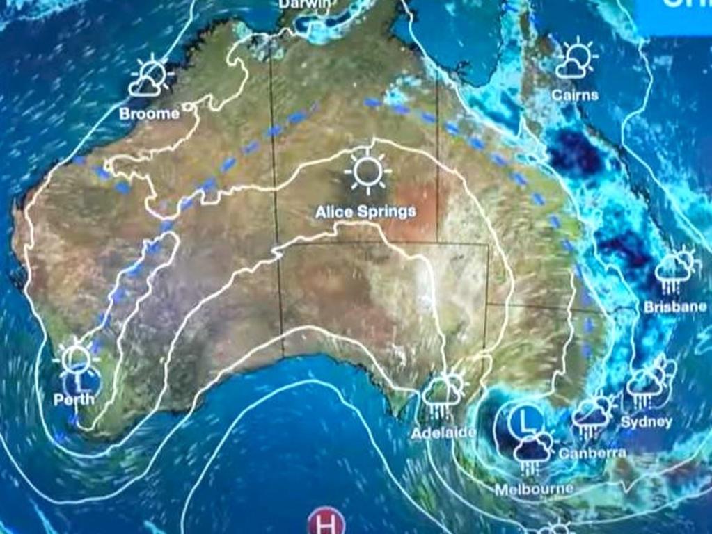 A soggy Christmas Day is on the cards in Australia’s east. Picture: BOM&gt;