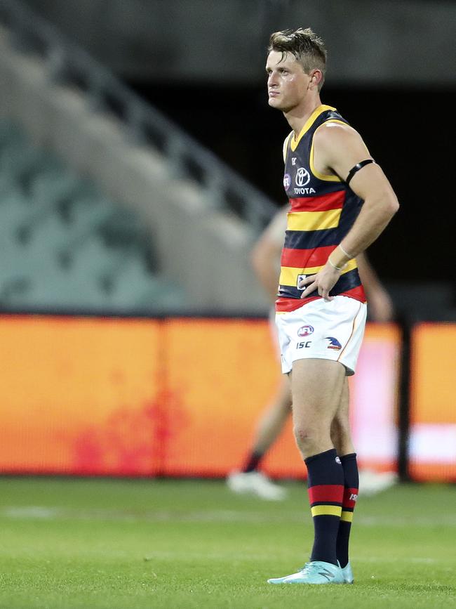 Matt Crouch stares blankly after the Showdown loss. Picture: Sarah Reed.