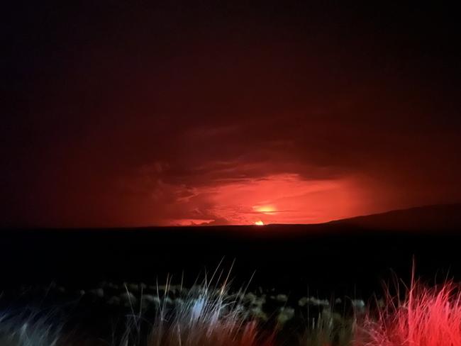 The Mauna Loa eruption as viewed from Waikoloa. Picture: Handout / US Geological Survey / AFP.