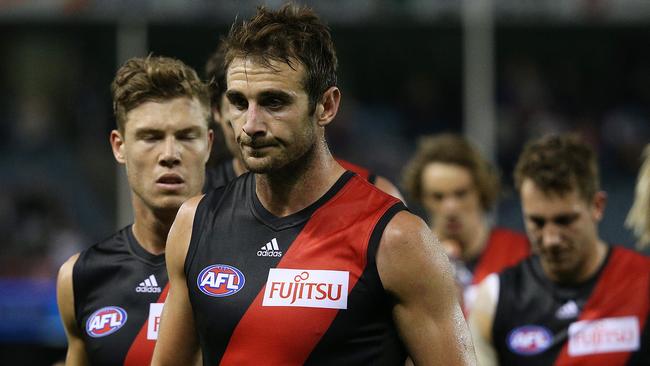 Round 5: Essendon v St Kilda Etihad Stadium, 19th April, Melbourne Australia. Essendon's Jobe Watson after the loss. Picture: George Salpigtidis