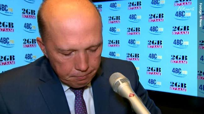 Peter Dutton chokes back tears in response to Cole Miller's dad