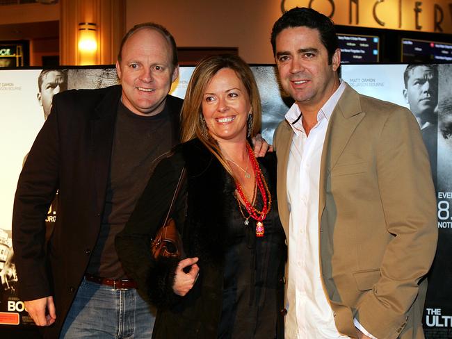 Billy Brownless with wife Nicky and TV presenter Gary Lyon in 2007.