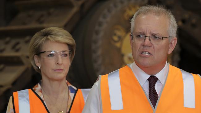 Prime Minister Scott Morrison in WA with Attorney-General Michaelia Cash on Wednesday. Picture: NCA NewsWire /Philip Gostelow.