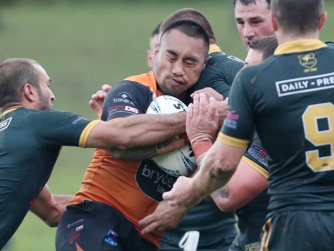 Denton Engineering Cup round two. Wyong Roos vs The Entrance Tigers at Morry Breen Oval, 20 April 2024 pic Sue Graham