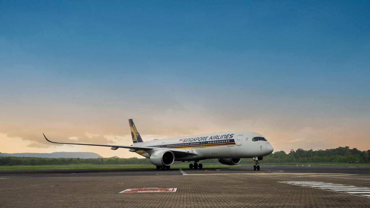 Singapore Airlines commenced operations to the region earlier this year, with the Airlines’ Airbus A350-900 medium haul aircraft touching down in Cairns. Photo: Supplied.