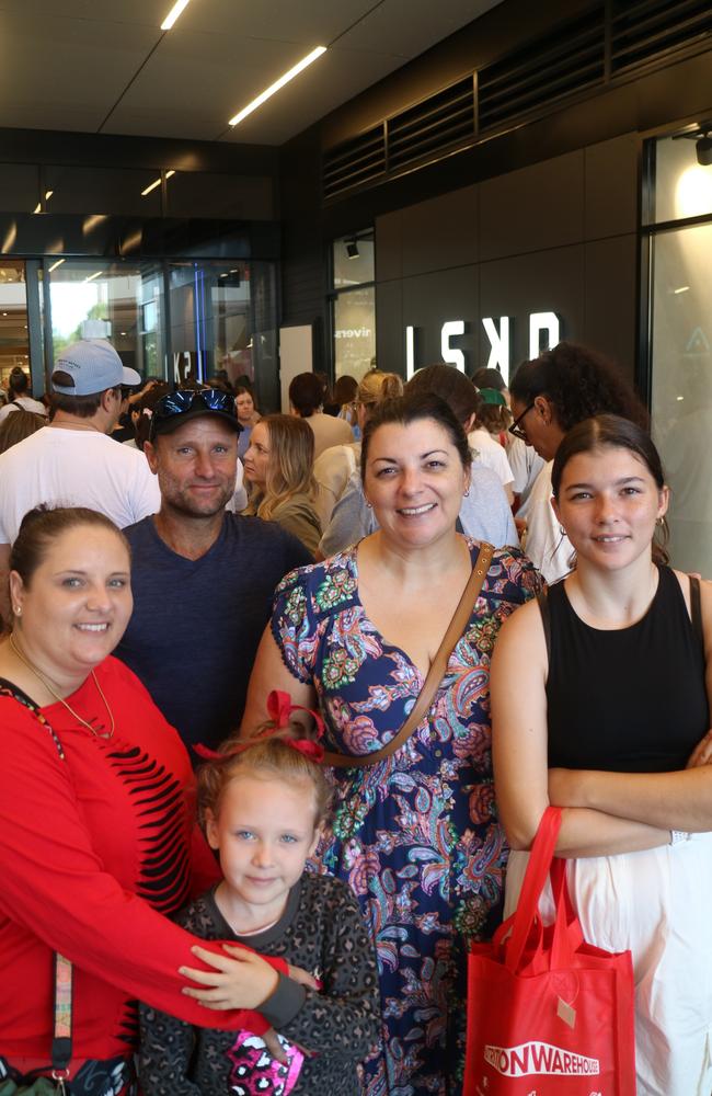 From back left, Luke Broanda, Jasmine Broanda, Amity-Jade Broanda (aged 6), and Alexis and Liliana Wilkinson.