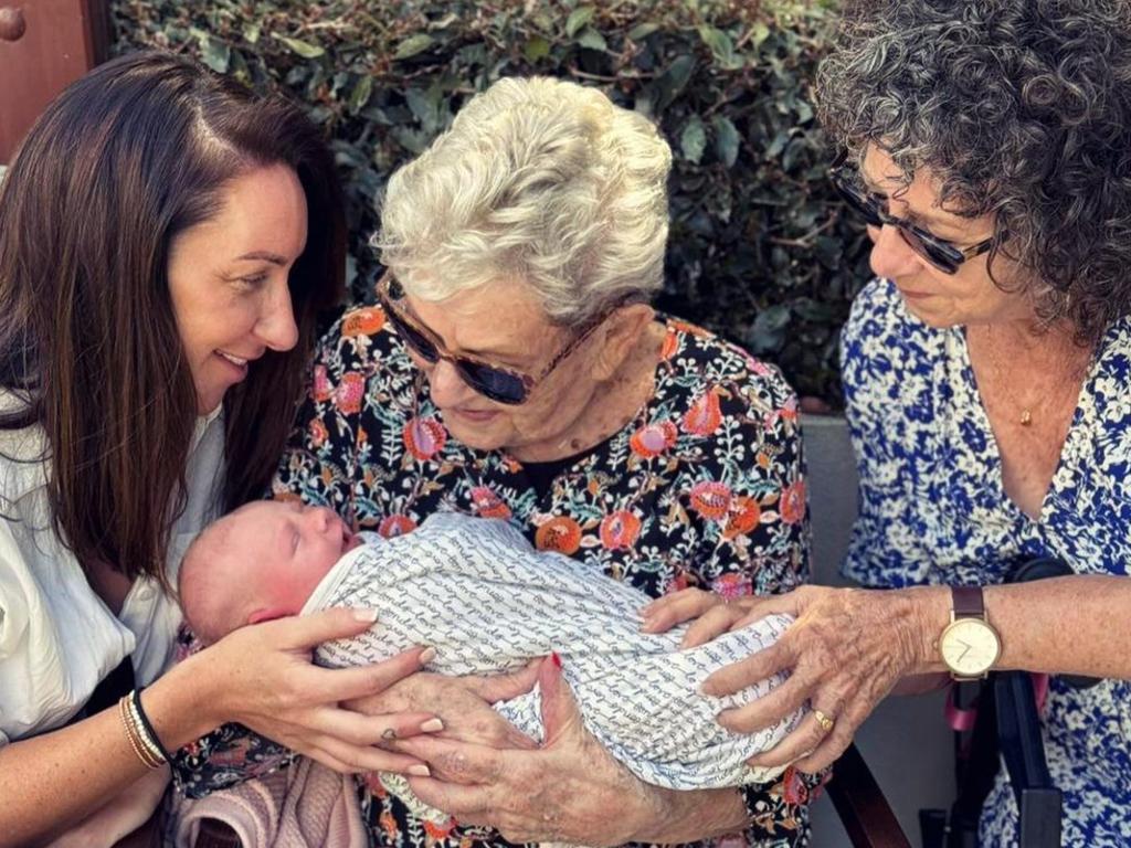 Emmie met her great-grandchild for the first time in December.