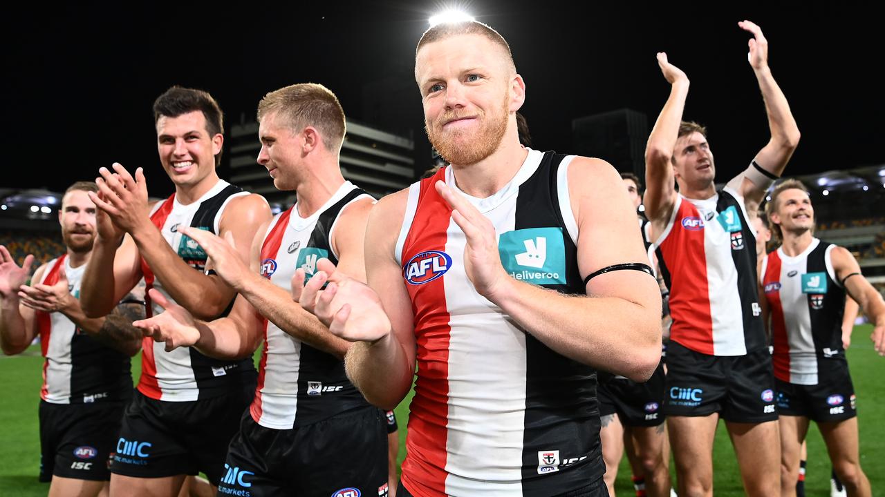 After nine years in the wilderness, St Kilda is finally back in the finals. (Photo by Quinn Rooney/Getty Images)