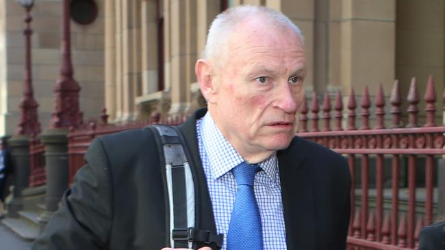 Former Police Union boss Paul Mullett arrives at the Supreme Court. Picture: David Crosling