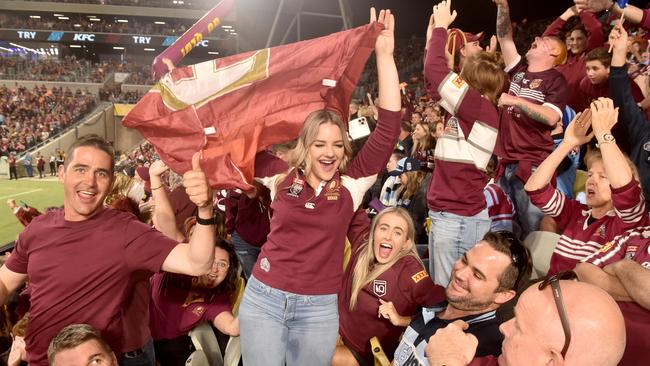 They didn’t win but Maroons fans still got into the spirit of things in Townsville.