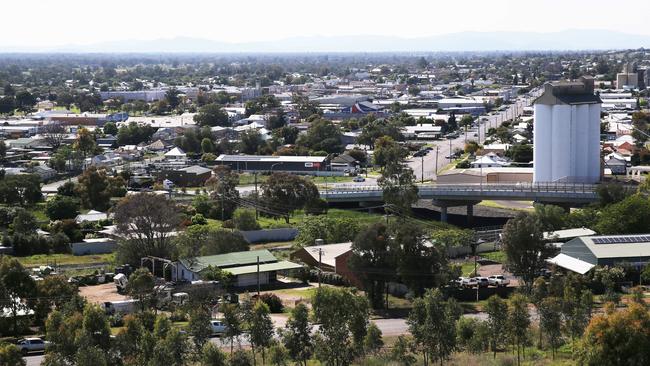 An aerial photo of the north west country town of Gunnedah.