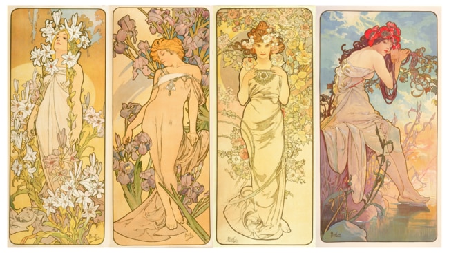 Alphonse Mucha's famed stylised portrayal of women.