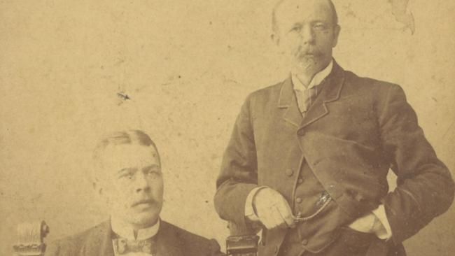 Carsten Borchgrevink (left) and Henrik Bull (right). Picture: Warrnambool Library