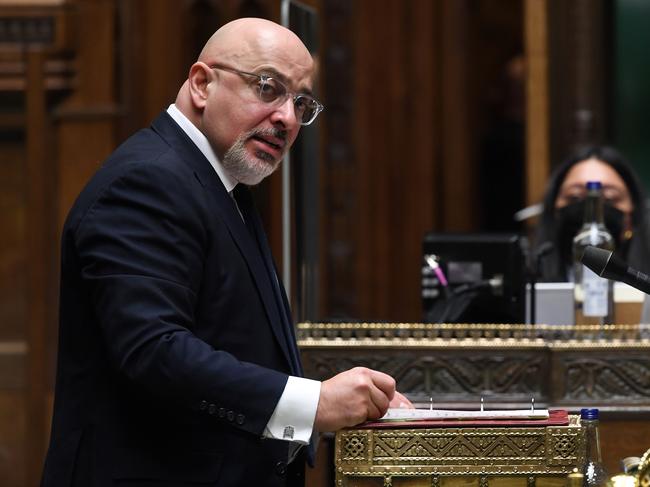 Britain's Vaccine Deployment Minister Nadhim Zahawi. Picture: AFP