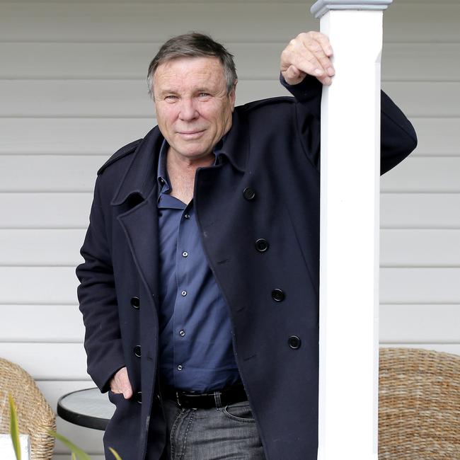 Charles Wooley at his local cafe, the Signal Station in Mt Nelson. TasWeekend. Charles Wooley cover story
