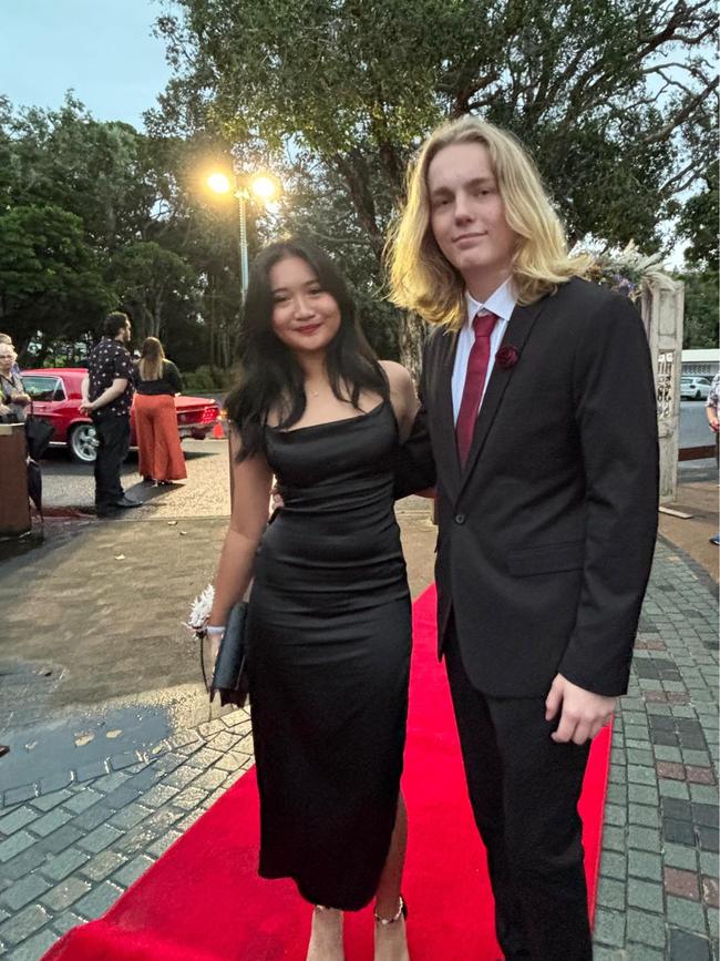 Students arrive at the Hervey Bay State High School formal.