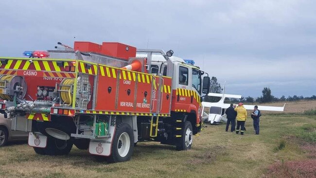 Casino RFS attended after an ultralight was forced to make an emergency landing at Tatham.