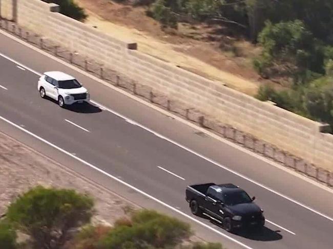 A man and a woman on their way to celebrate Mother's Day have been killed after getting out of a car they had parked in the emergency lane of a highway south of Perth. Picture: 9News