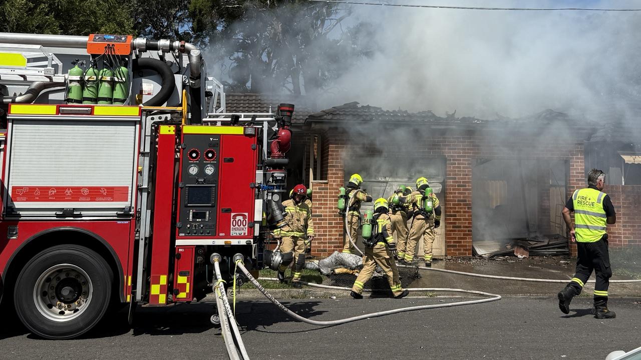 ‘Bang’ heard as southwest Sydney house catches alight