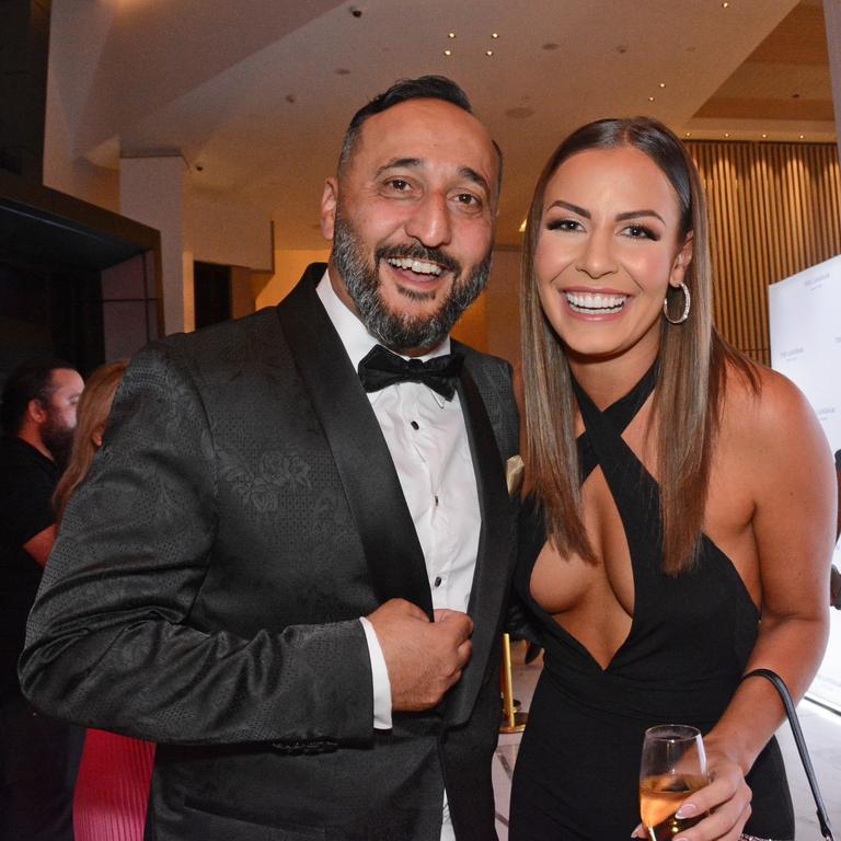 Steven De Maio and Bianca Zell at the grand opening of The Langham Gold Coast, Surfers Paradise. Pic: Regina King