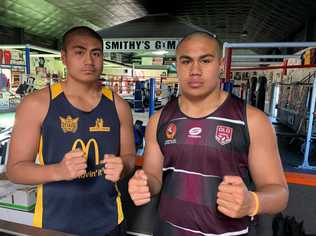 TGW & Smithy's Gym boxing brothers De La Salle (left) and Xavier Va'a fight for gold this weekend at the open class Australian titles. 